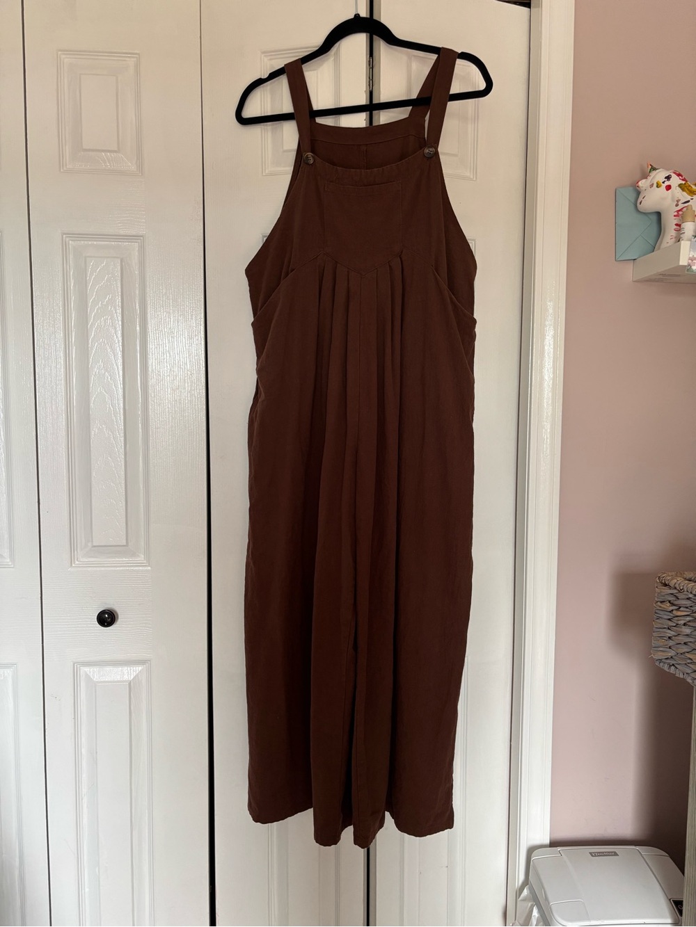 Women's Brown Wide-Leg Jumpsuit - Picture 3 of 5